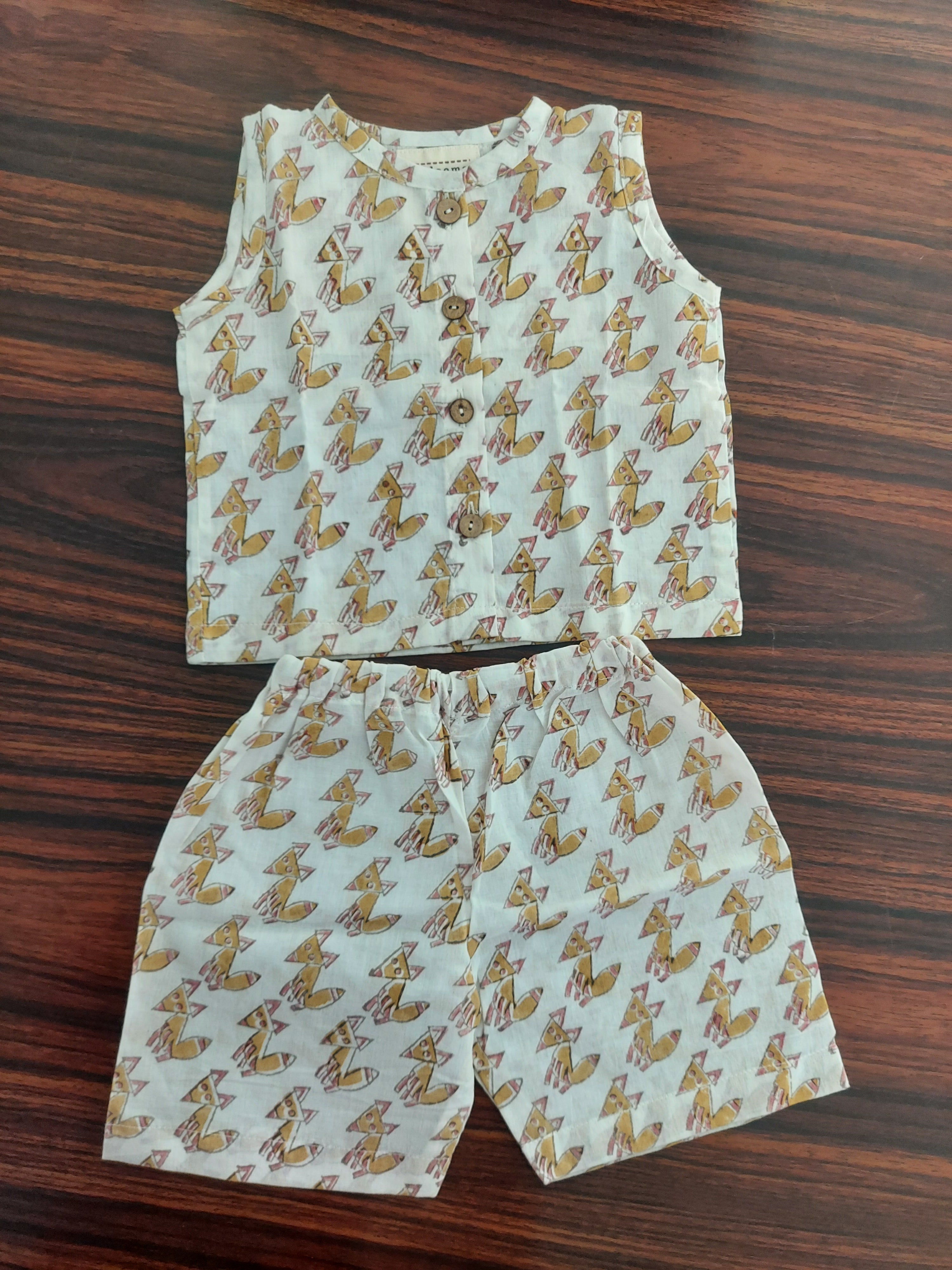 Fox Fun Co-ord Set (Pink)