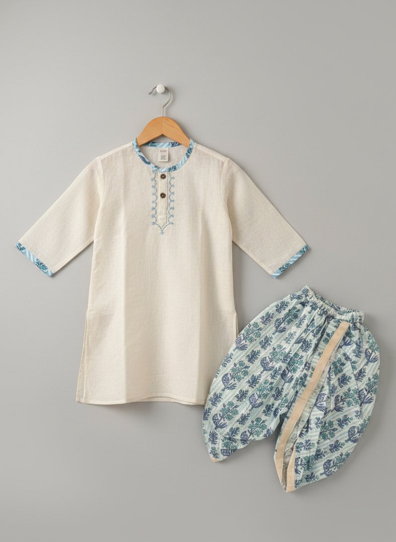 Little Indigo Dhoti Set