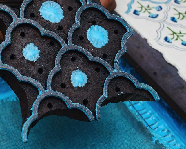 artisan-made handblock cotton fabric with traditional patterns