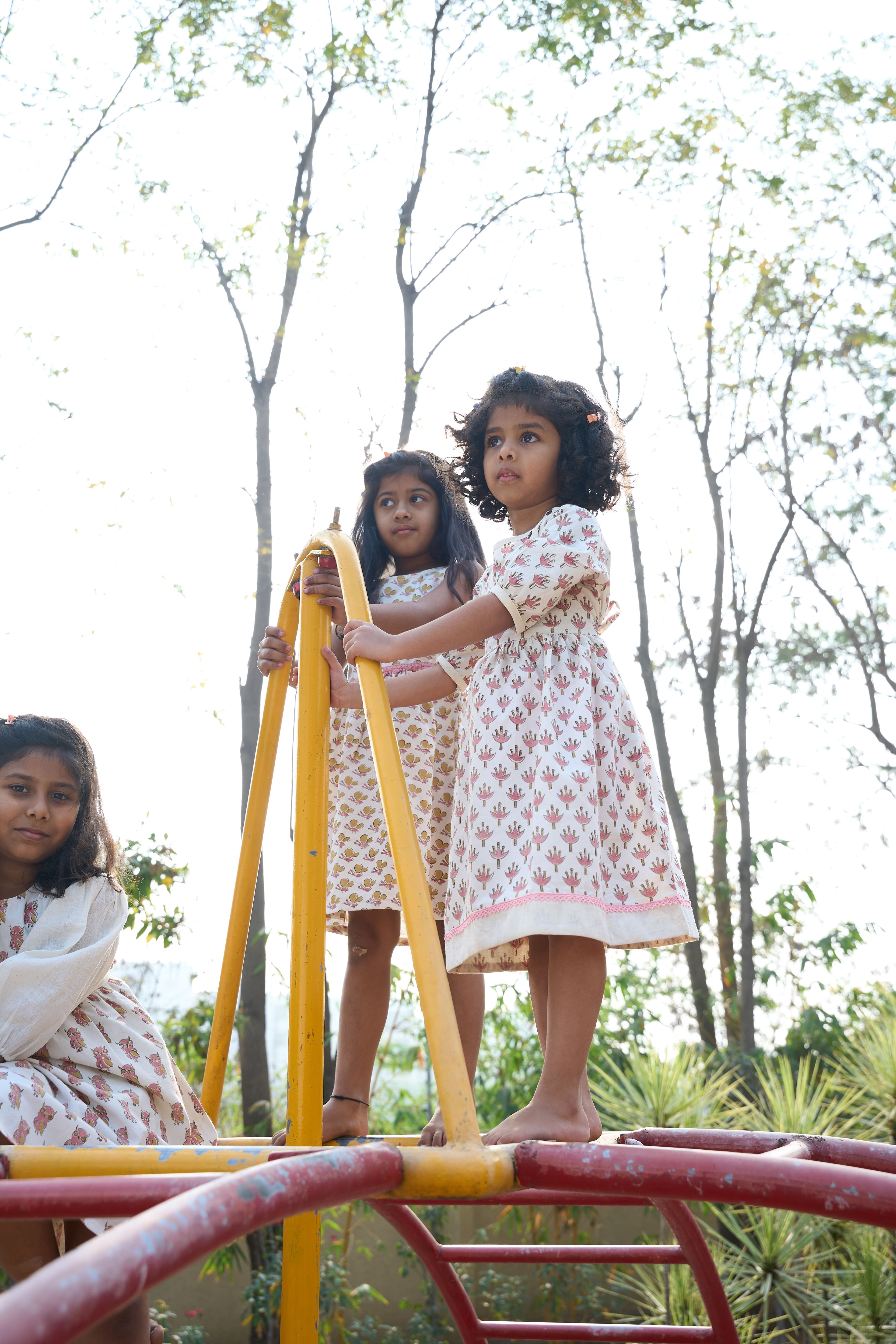Blush Bloom Khadi Dress