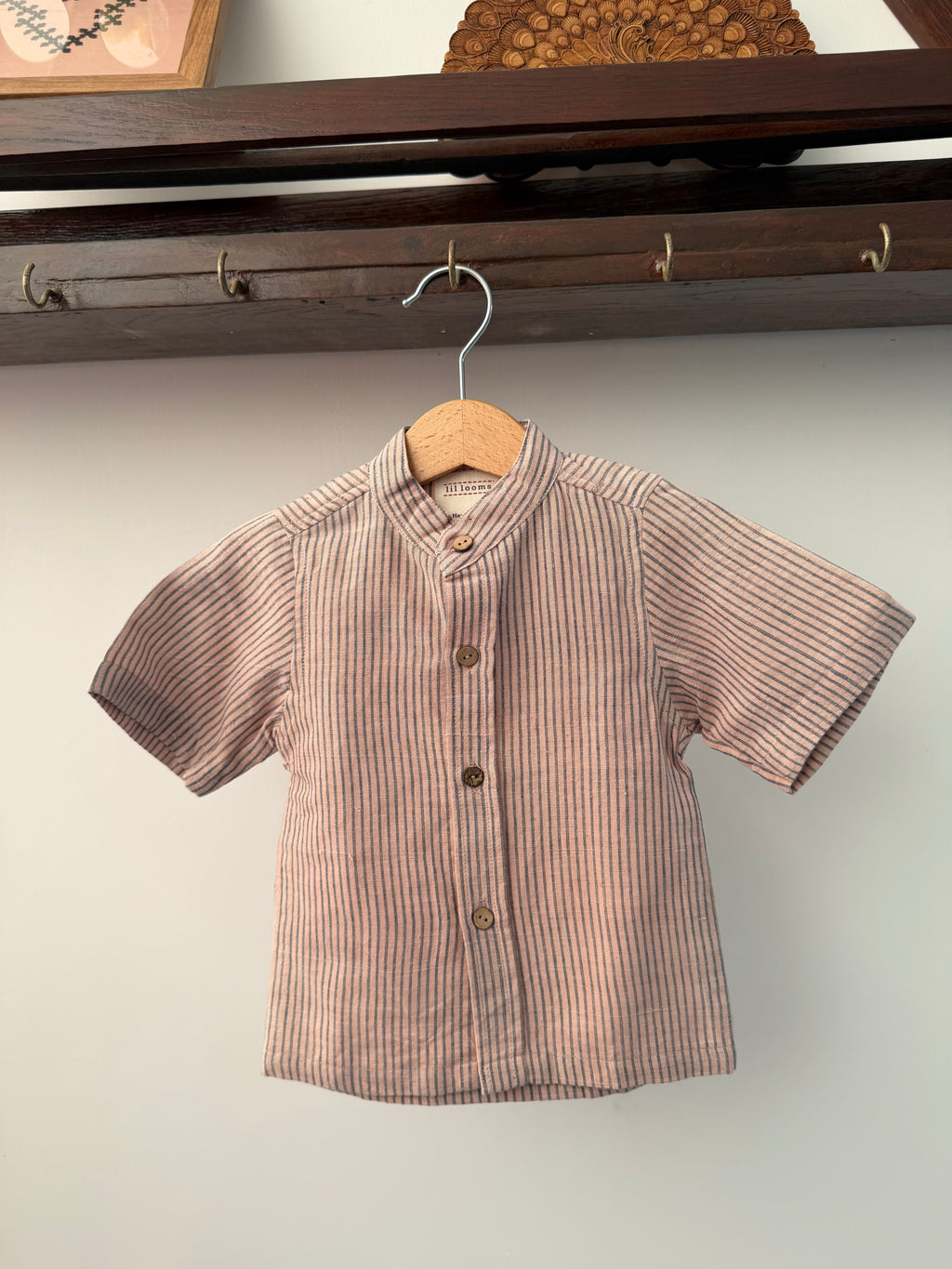 Pink Stripe Khadi Shirt