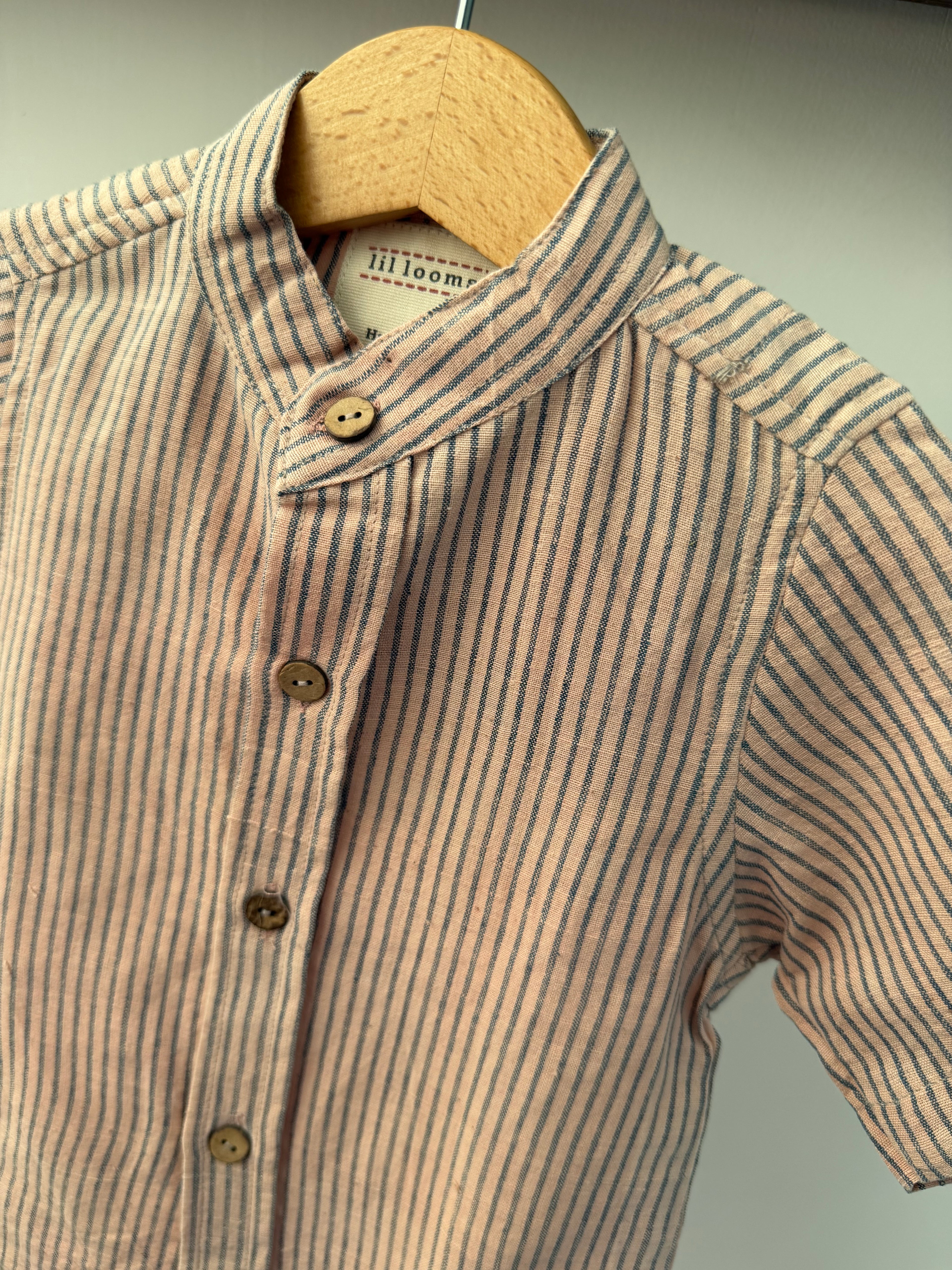 Pink Stripe Khadi Shirt