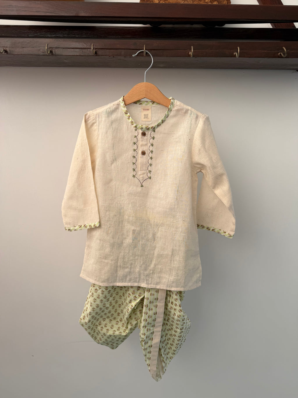 Green Heritage Dhoti Set