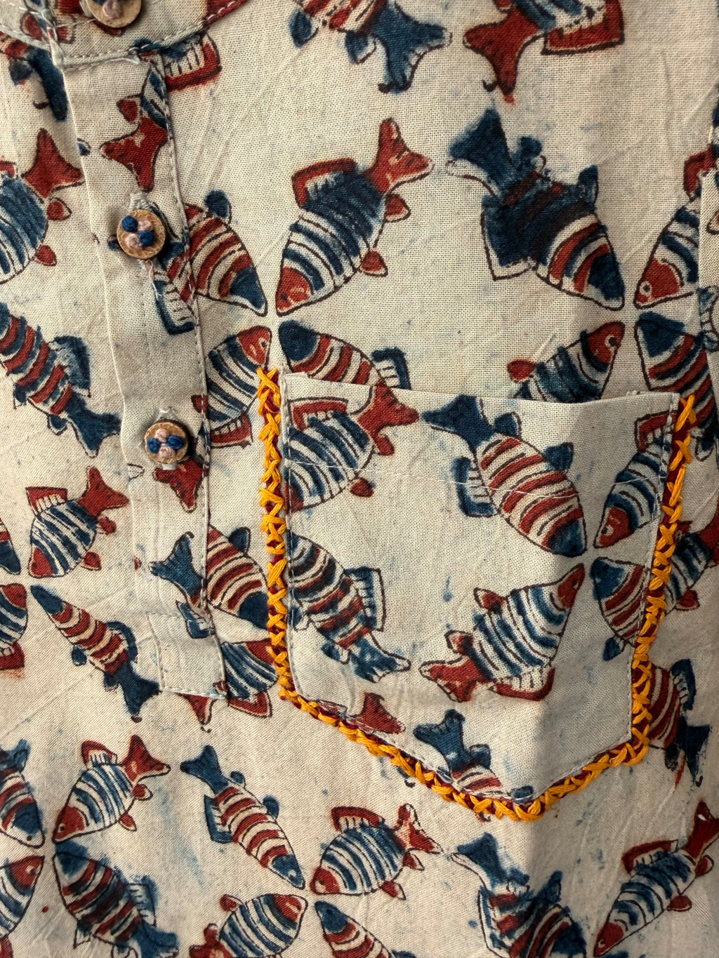 Fish Kalamkari Kurta