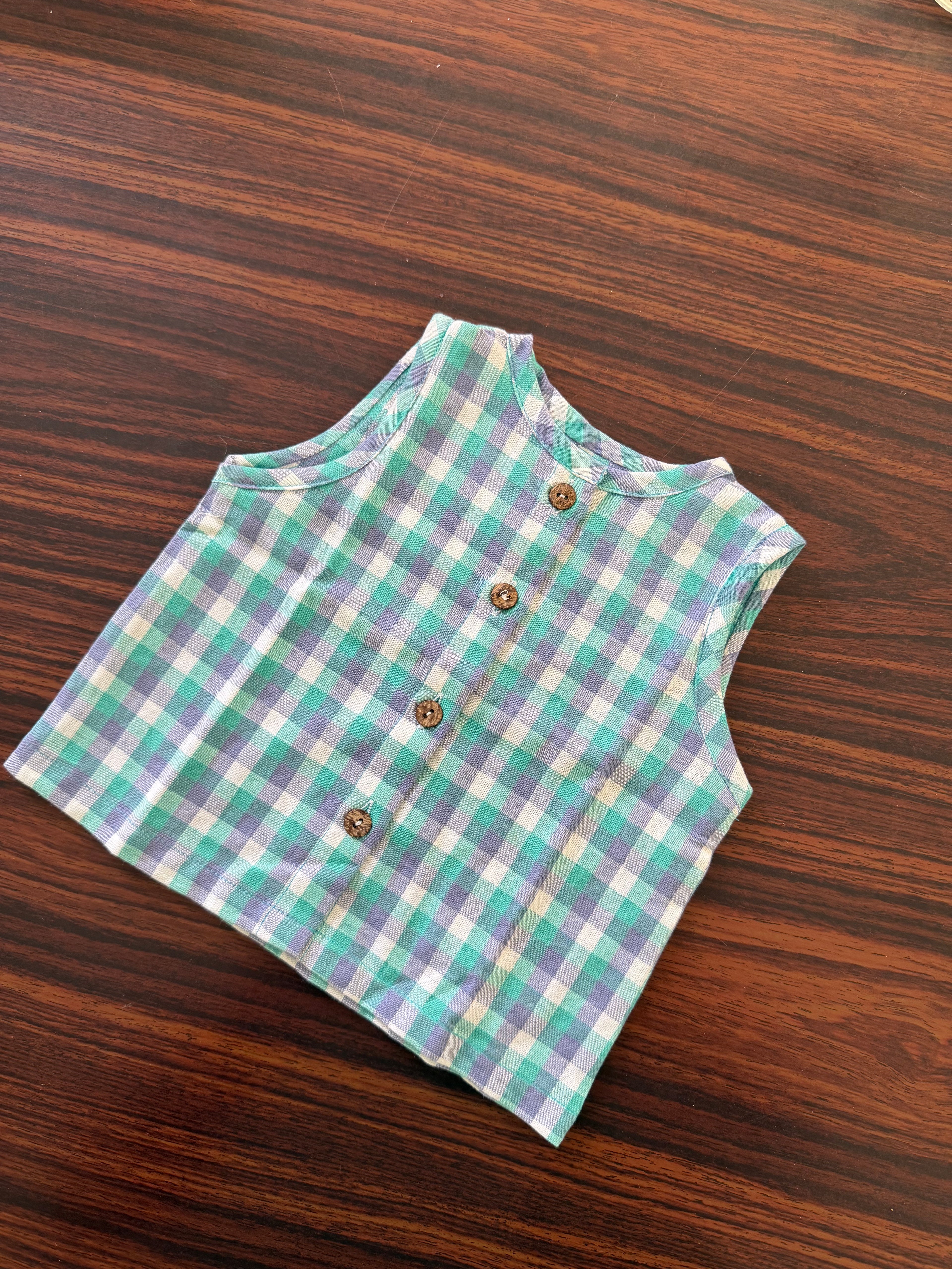 Mint check Co-ord Set