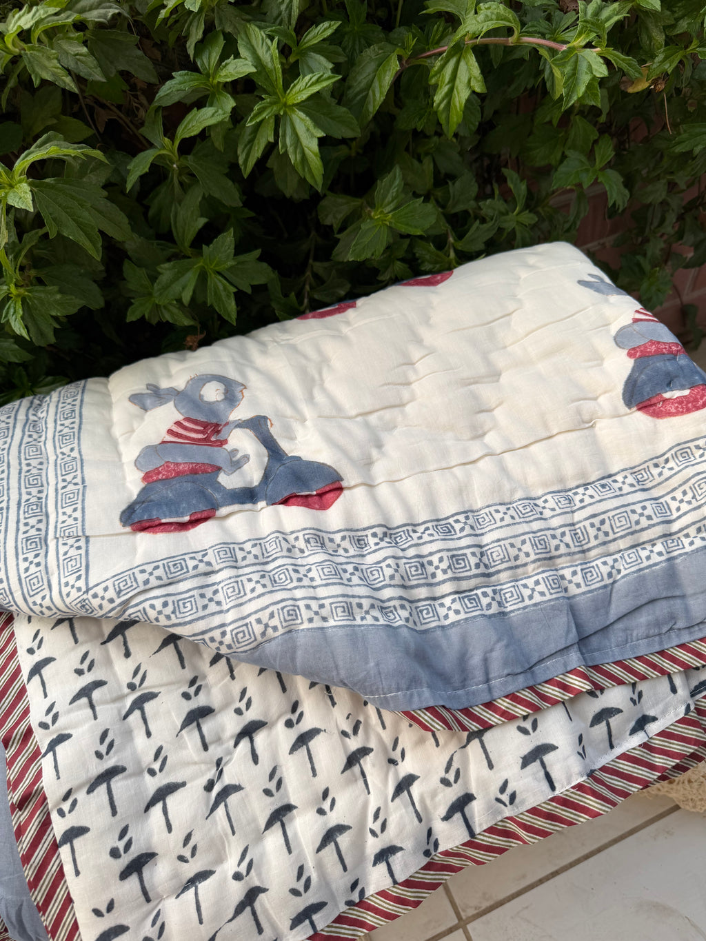 Rabbit Scooter Cotton Quilt