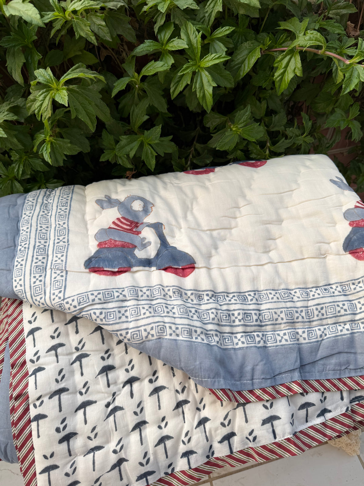 Rabbit Scooter Cotton Quilt