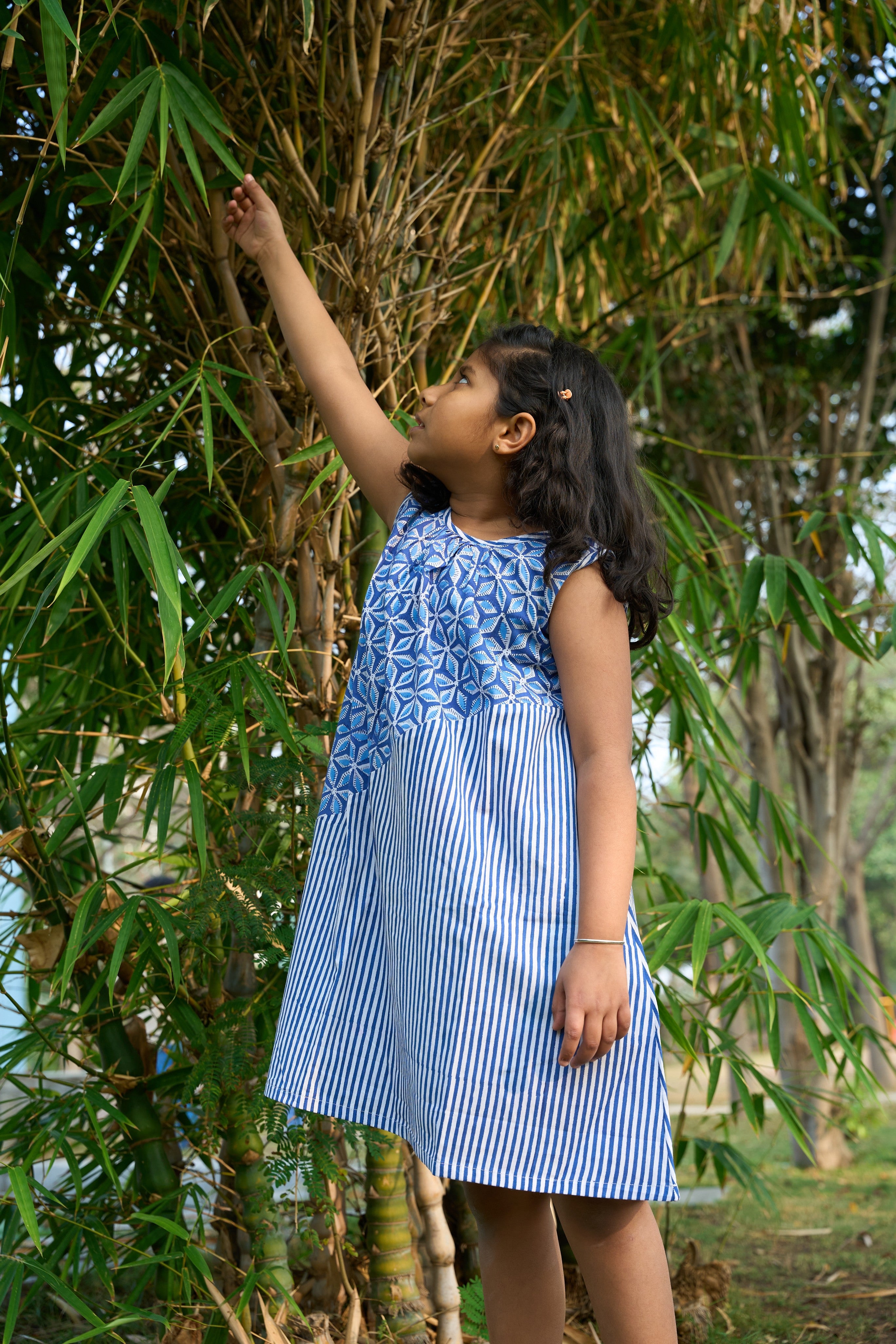Indigo Color Block Dress
