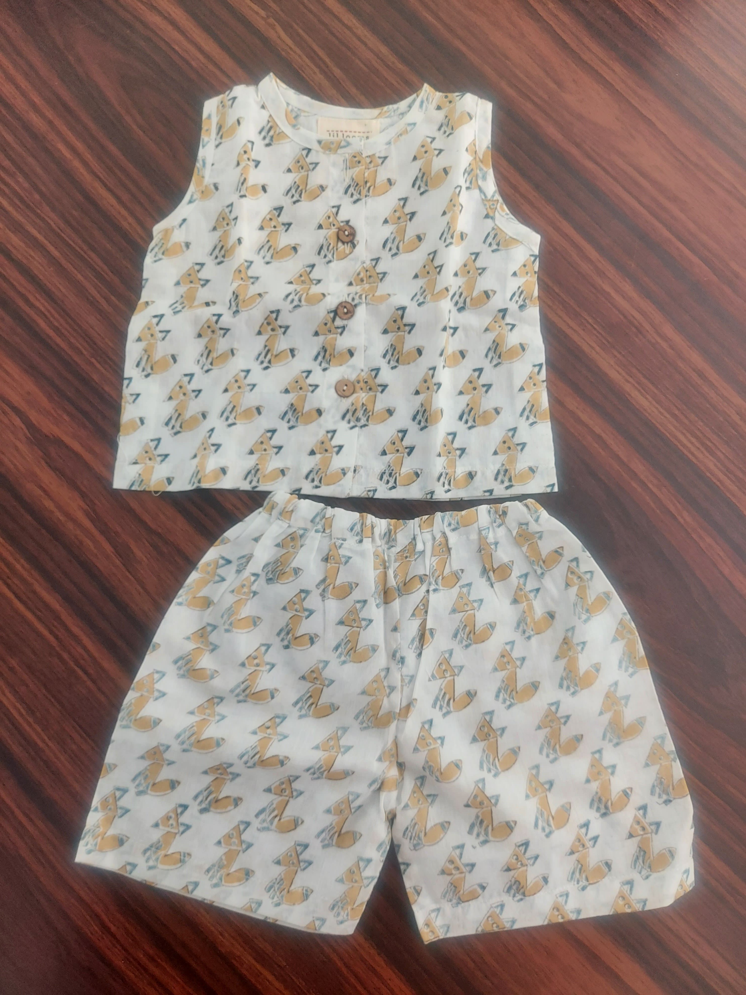 Fox Fun Co-ord Set (Blue)