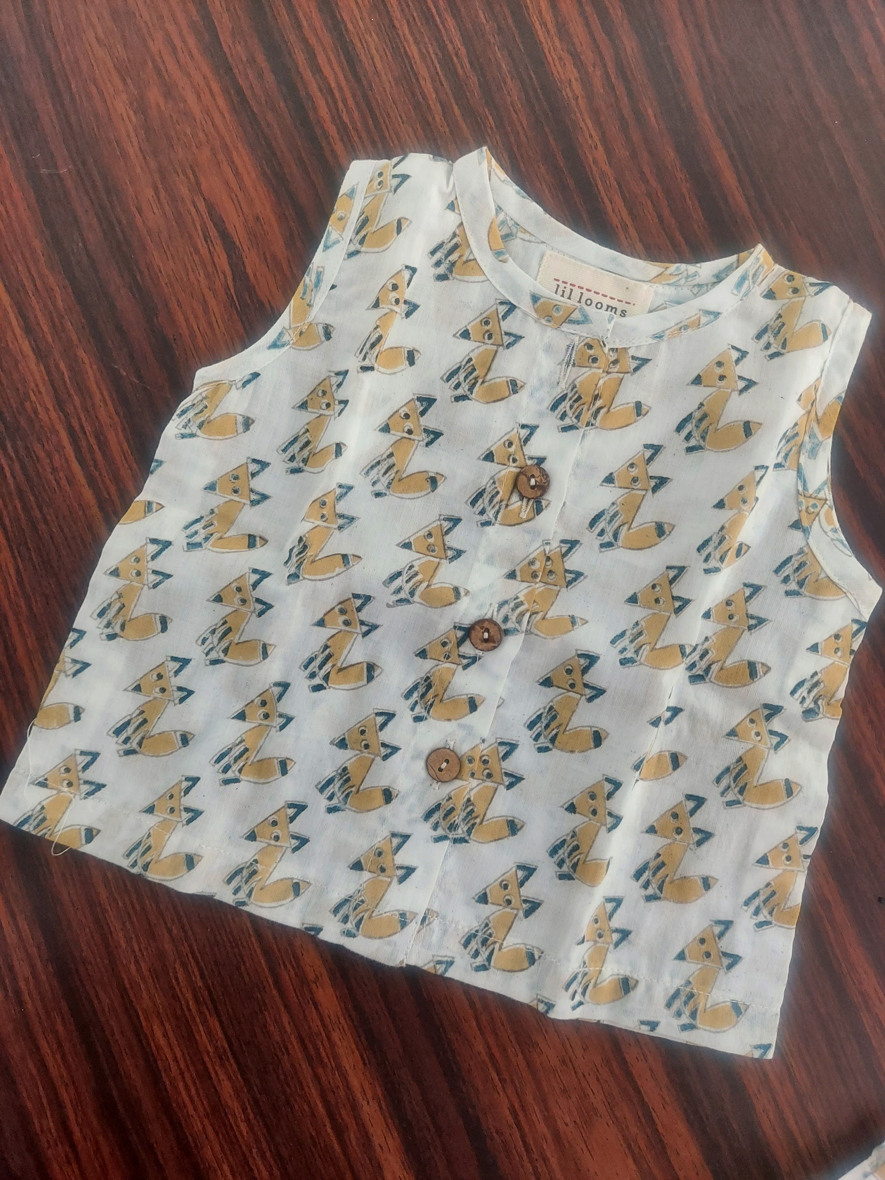 Fox Fun Co-ord Set (Blue)