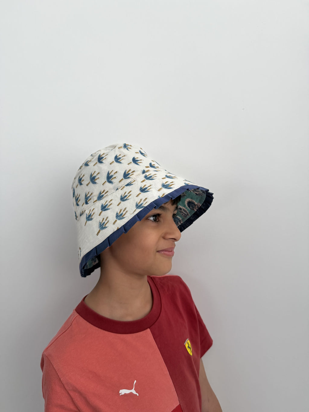Aqua Bloom Reversible Bucket Hat