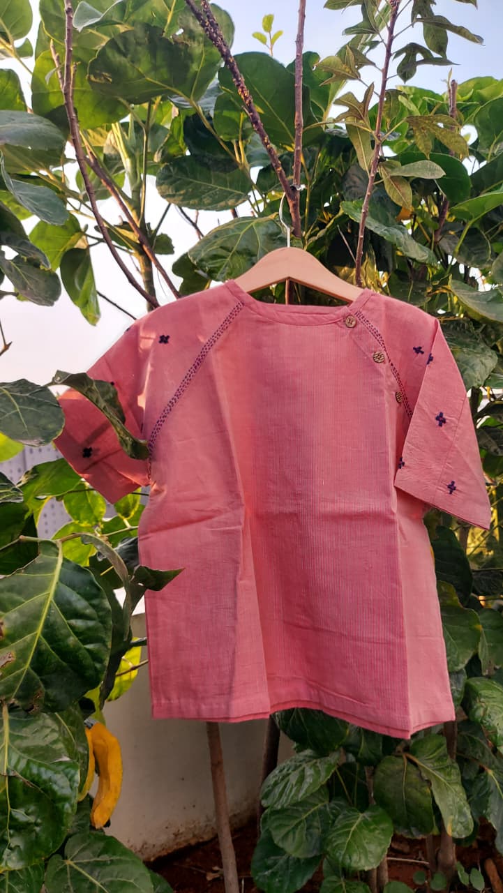 Uni Festive pop pink kurta