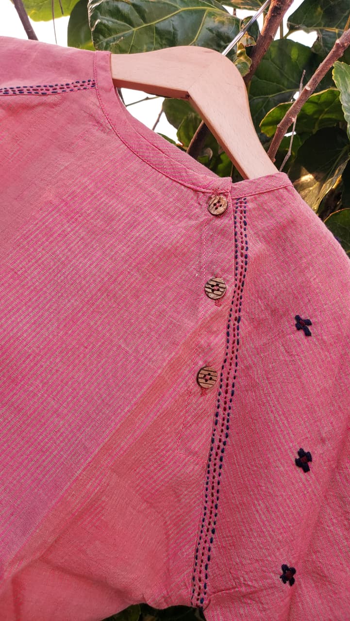 Uni Festive pop pink kurta
