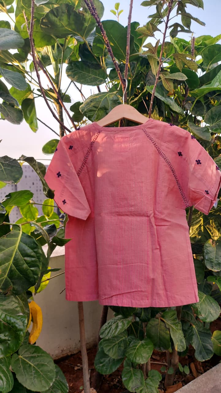 Uni Festive pop pink kurta