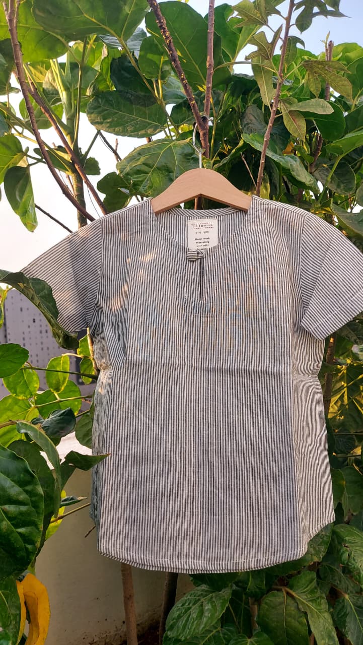 Grey Stripe unisex Kurta
