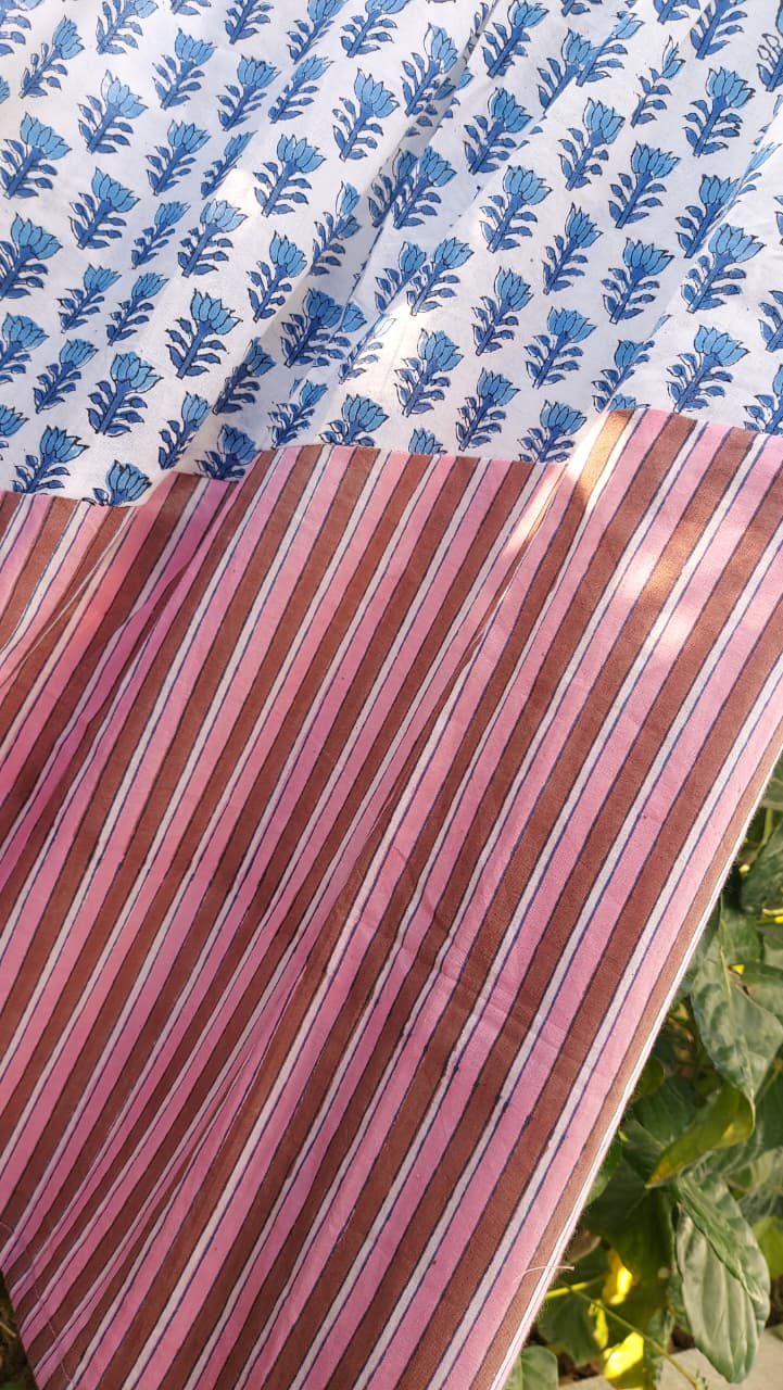 Lotus stripe A-Line Dress
