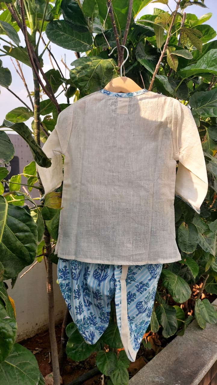 Little Indigo Dhoti Set