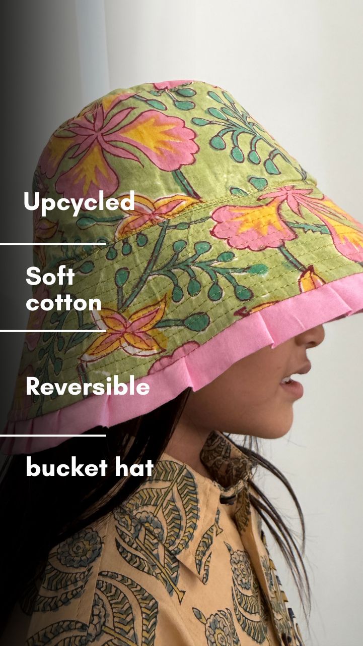 Secret Garden Reversible Cotton Bucket Hat