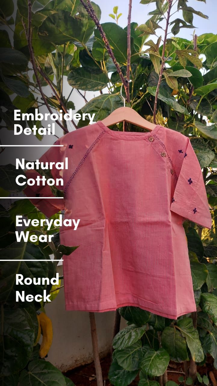 Uni Festive pop pink kurta