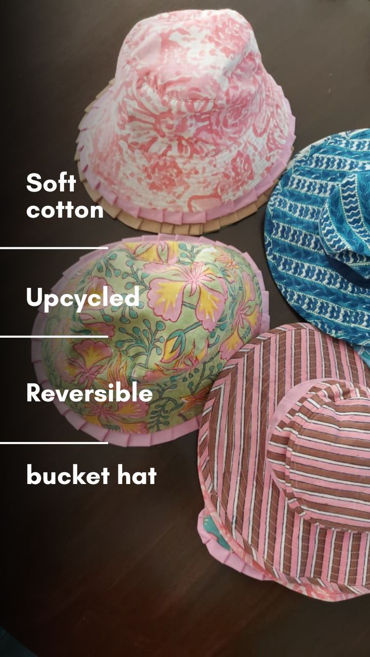 Aqua Bloom Reversible Bucket Hat