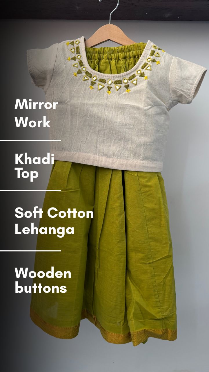 Lime Bloom Lehenga Set