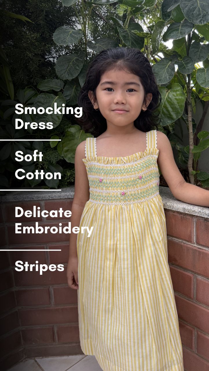 Mango Sorbet Smocked Dress