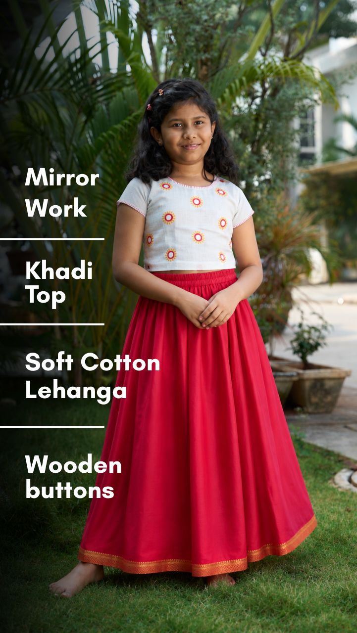 Gulnaar Jamdani Lehenga Set