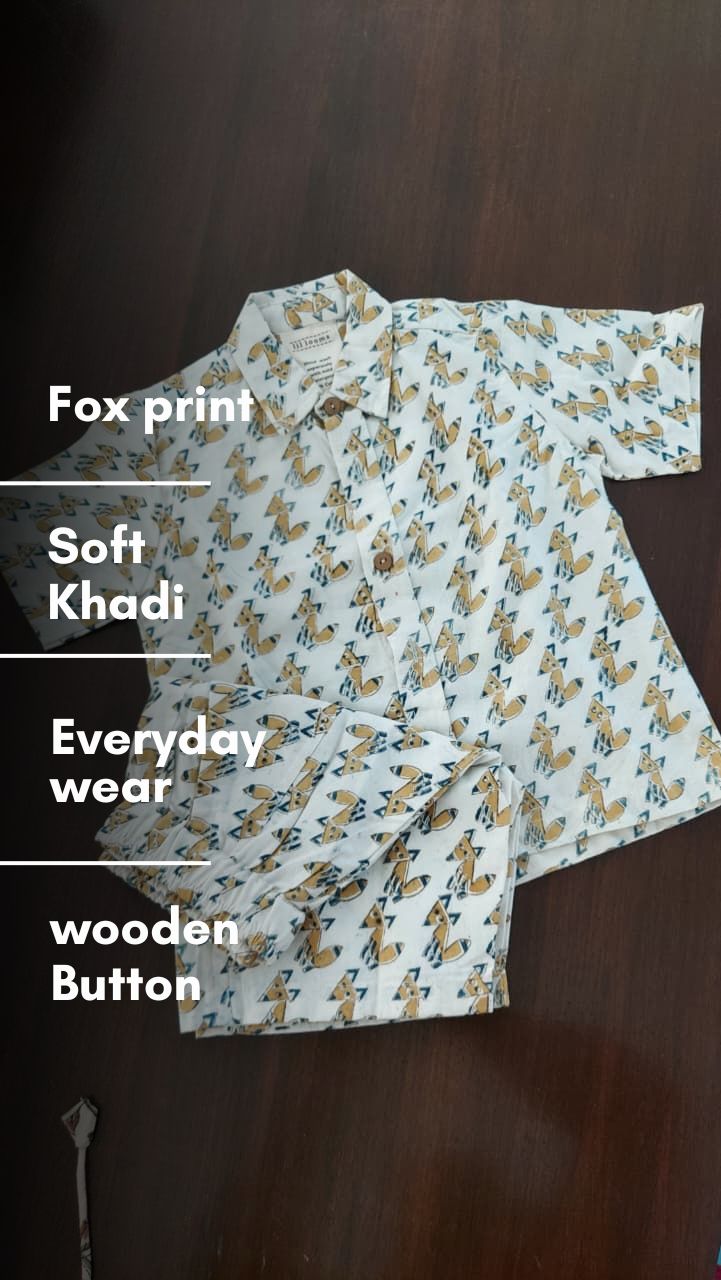 Fox Print Khadi Co-ord Set