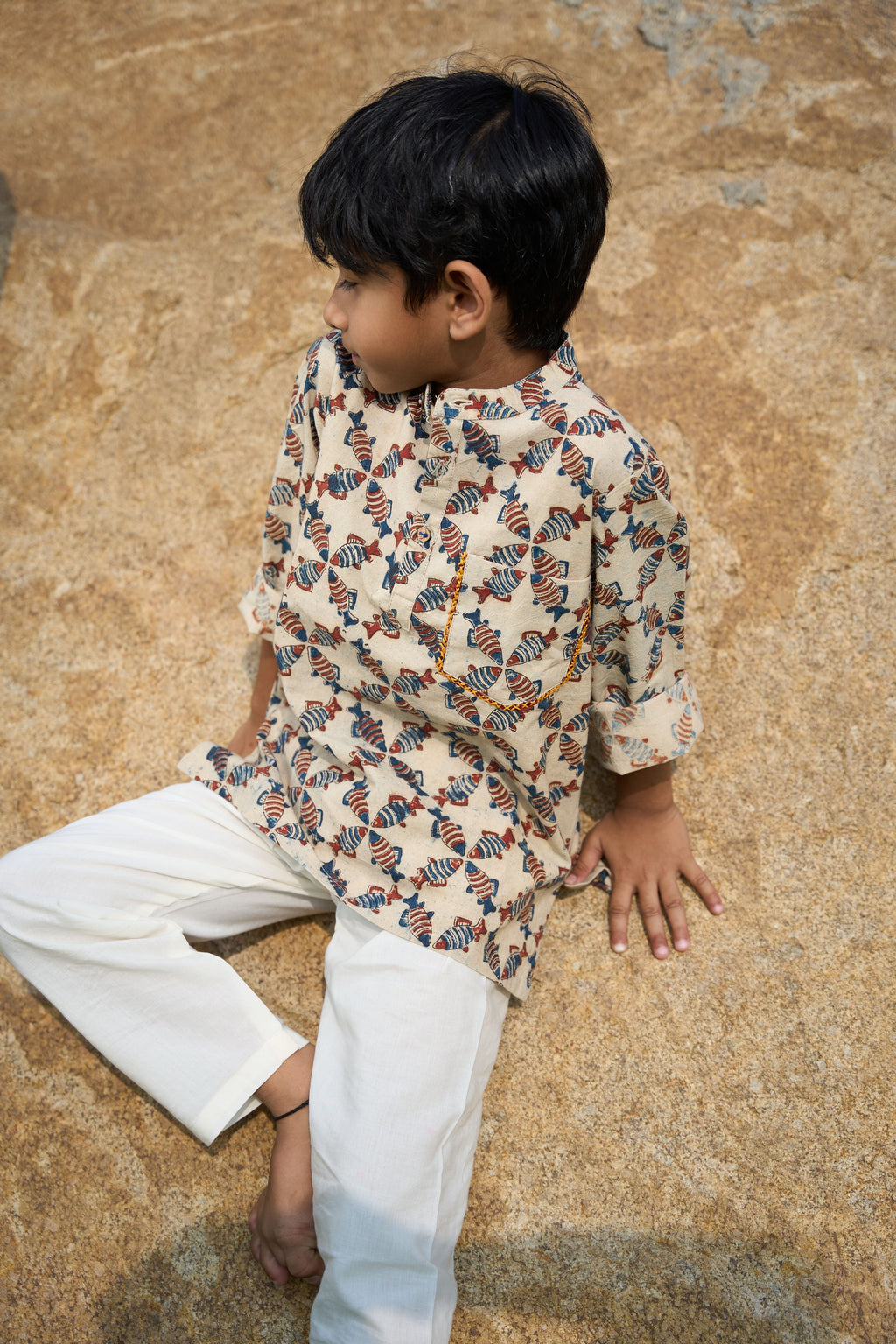 Fish Kalamkari Kurta