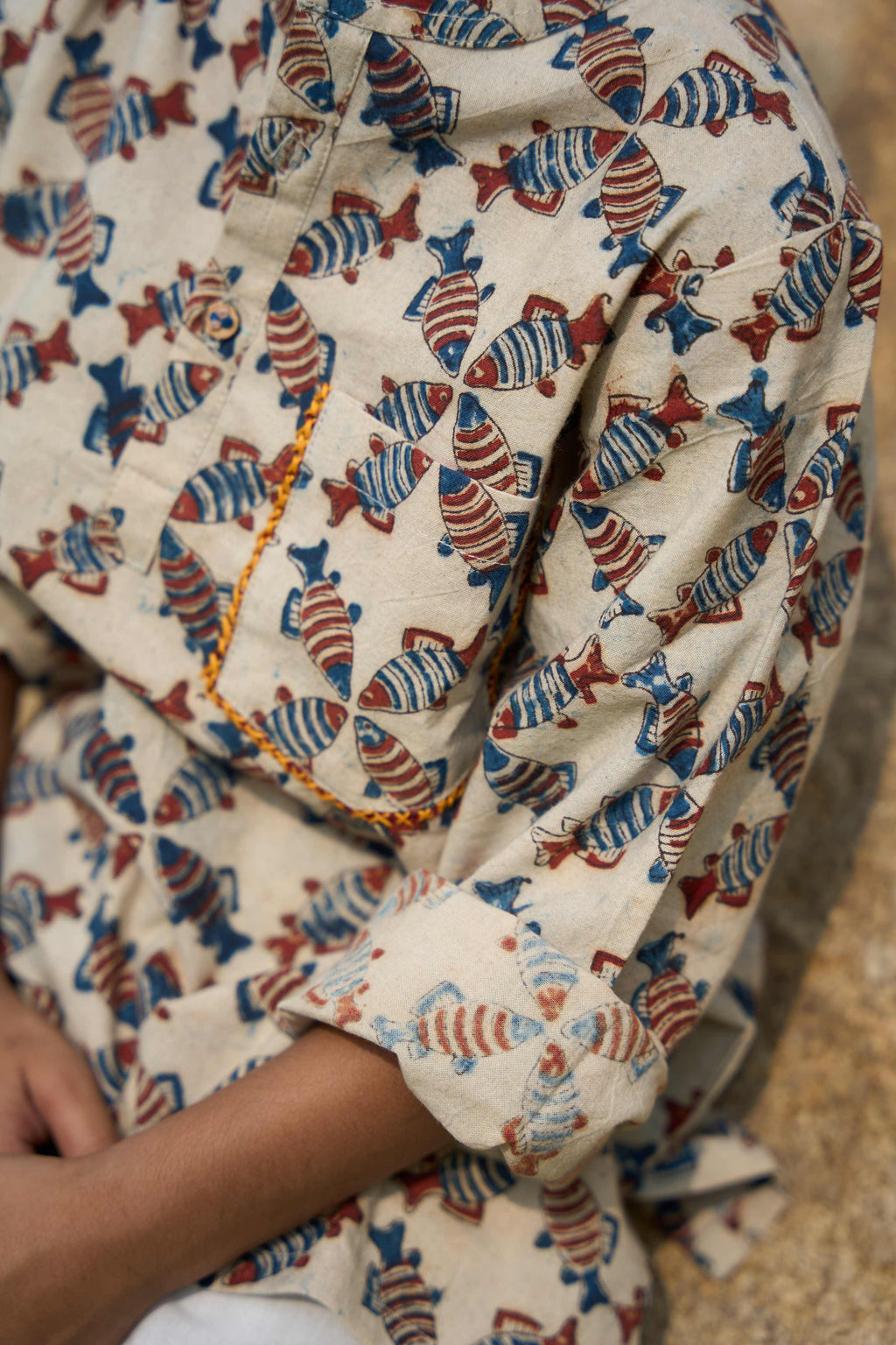 Fish Kalamkari Kurta